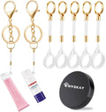 HEYSKAY Chapstick Holder Key Chain Lip Balm Lip Gloss Holder Keychain Cap