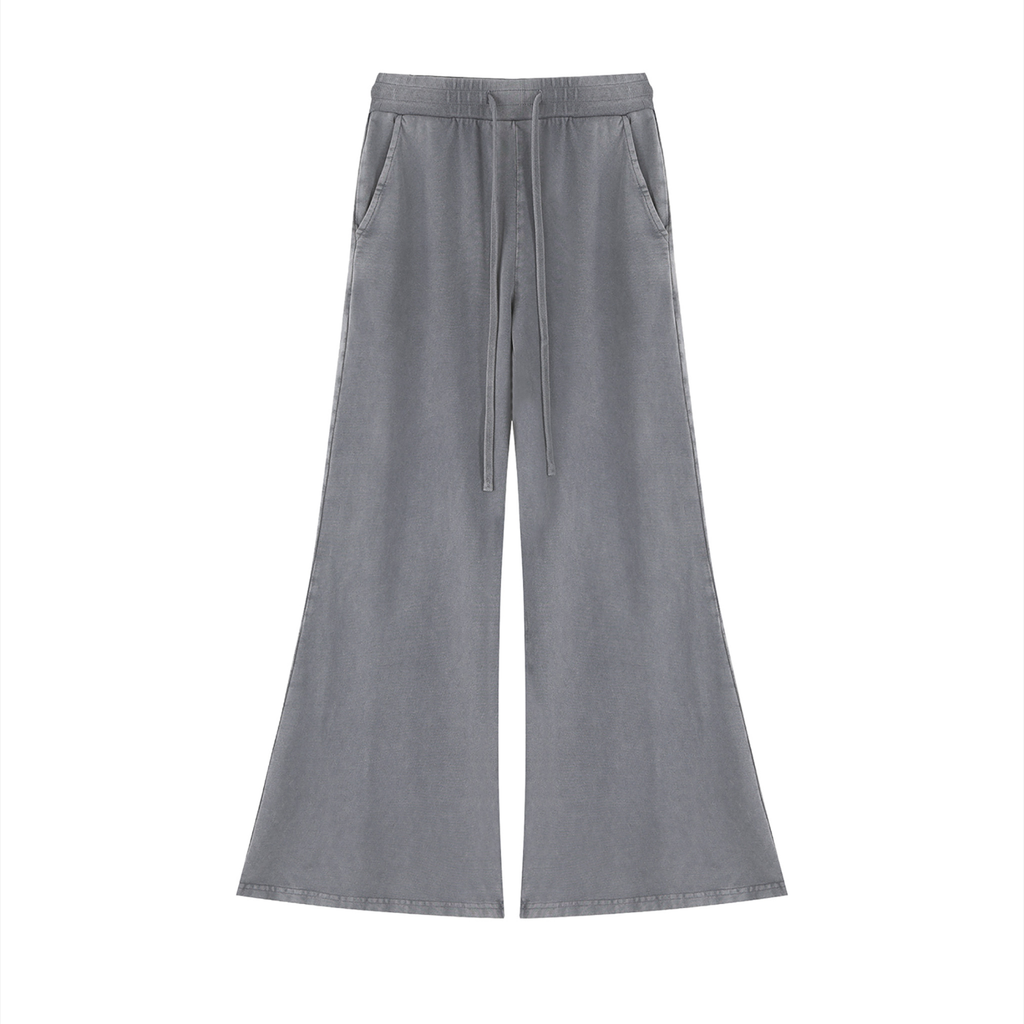 Women’s Vintage Wash Flared Sweatpants - Cement Gray