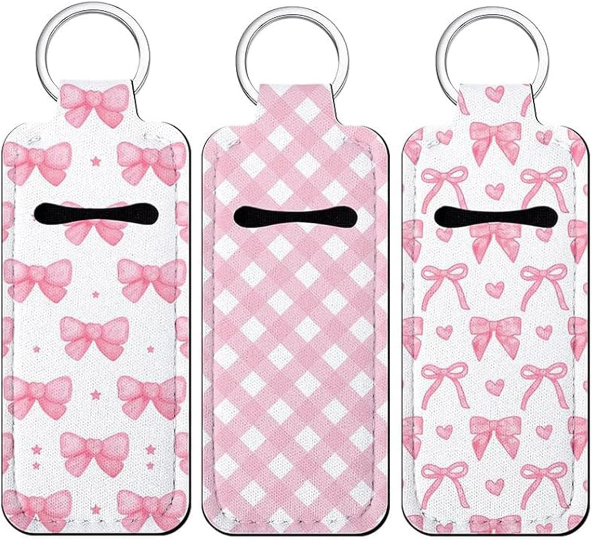 Chapstick Holder Key Chain Lip Balm Holder Keychain Cute Chapstick Holder Keychain Potable Chapstick Holders with Clip Lip Gloss Organizer for Lipgloss Lipstick Gift Women Girl