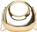 Acrylic Silver Moon Clutch Handbag with Chain