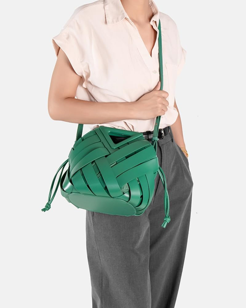 Vegan Leather Clutch Purses for Women Woven Small Crossbody Shoulder Bag Cute Top Handle Handbags Satchels 2026
