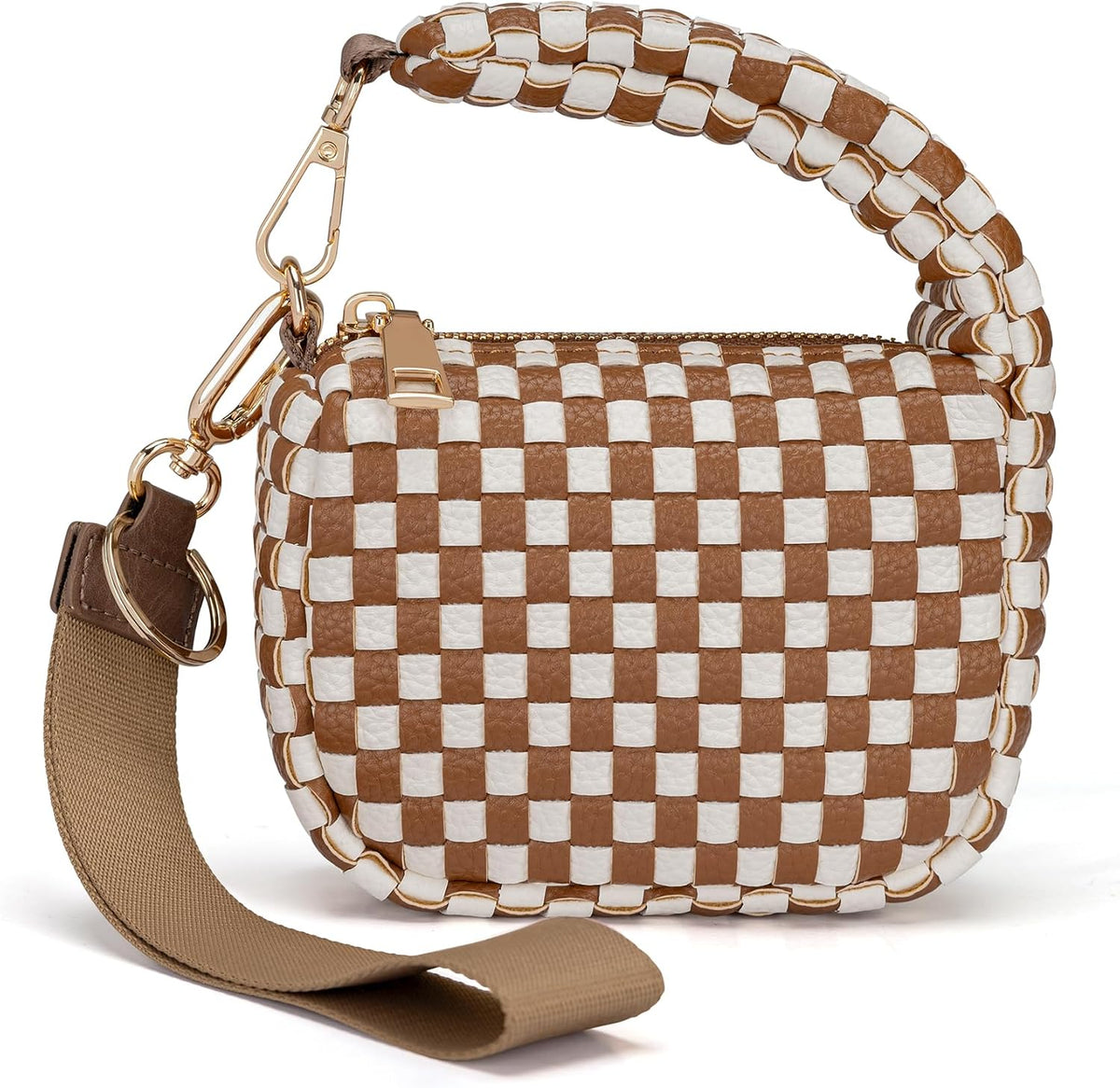 Mini Quilted Wristlet Bag for Women, Puffer Handbags,Evening Bags,Charm Lipstick Bag,Cute Bag Charm for Gift