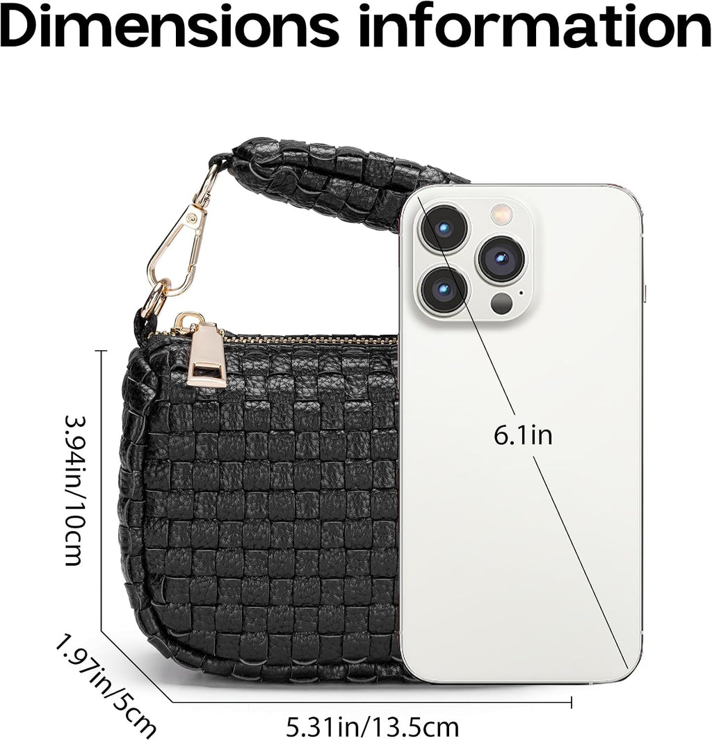 Mini Quilted Wristlet Bag for Women, Puffer Handbags,Evening Bags,Charm Lipstick Bag,Cute Bag Charm for Gift