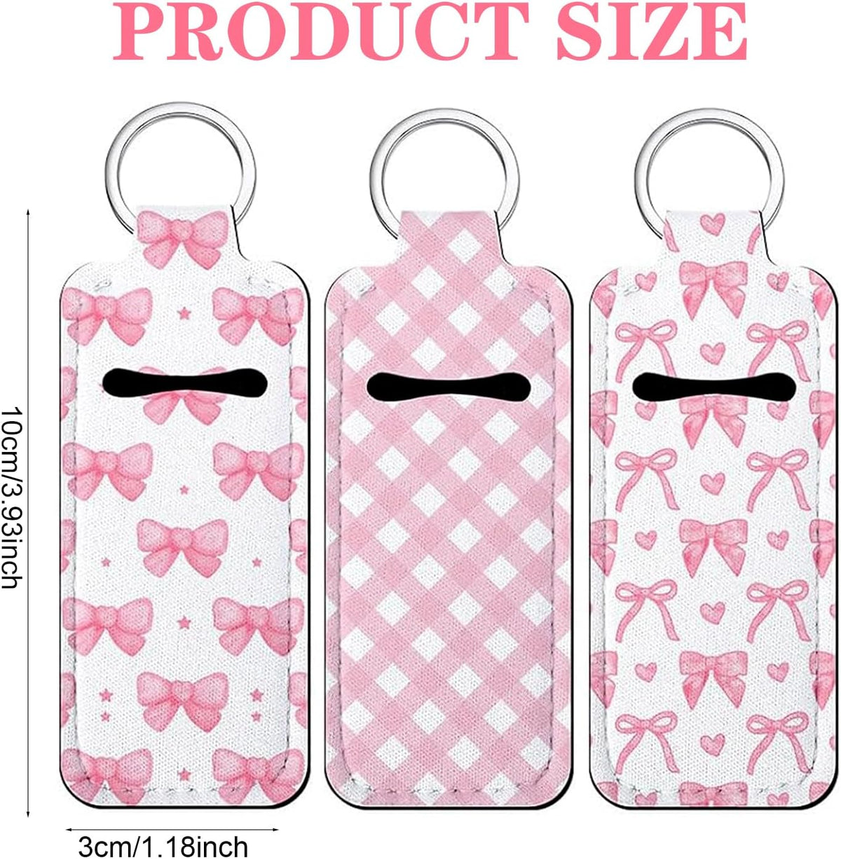 Chapstick Holder Key Chain Lip Balm Holder Keychain Cute Chapstick Holder Keychain Potable Chapstick Holders with Clip Lip Gloss Organizer for Lipgloss Lipstick Gift Women Girl