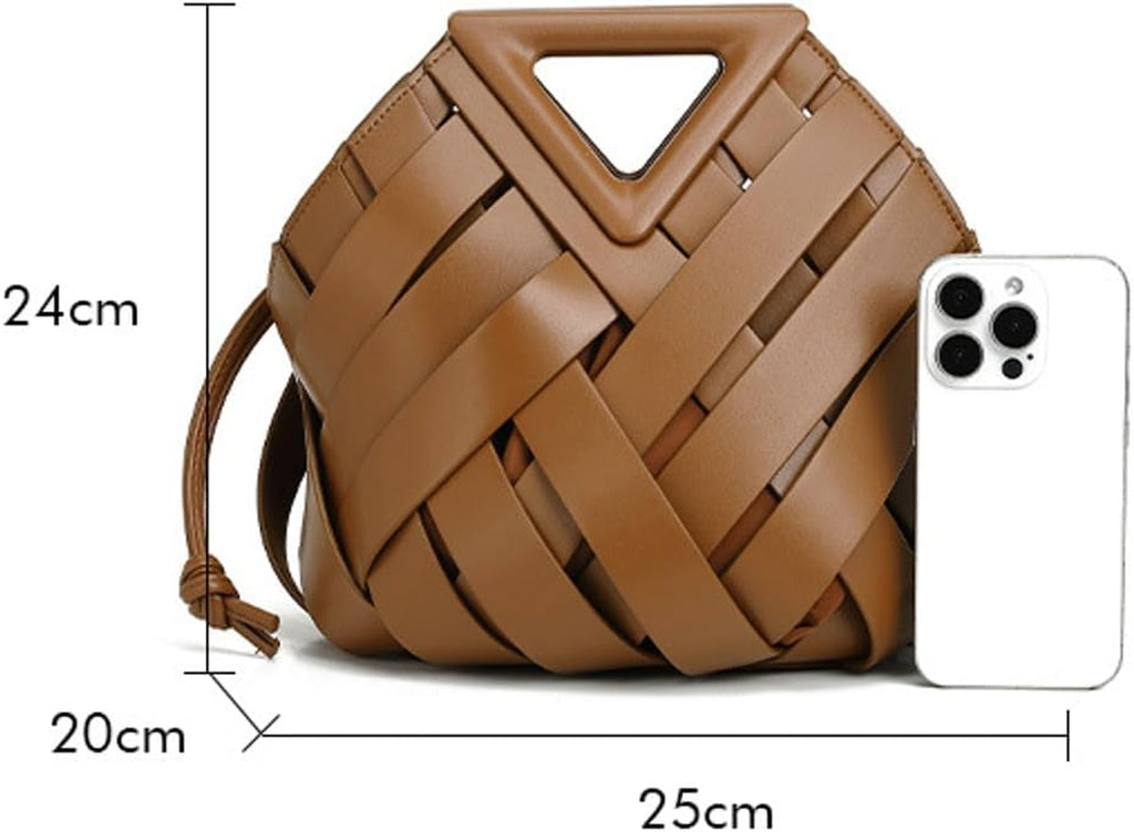Vegan Leather Clutch Purses for Women Woven Small Crossbody Shoulder Bag Cute Top Handle Handbags Satchels 2026