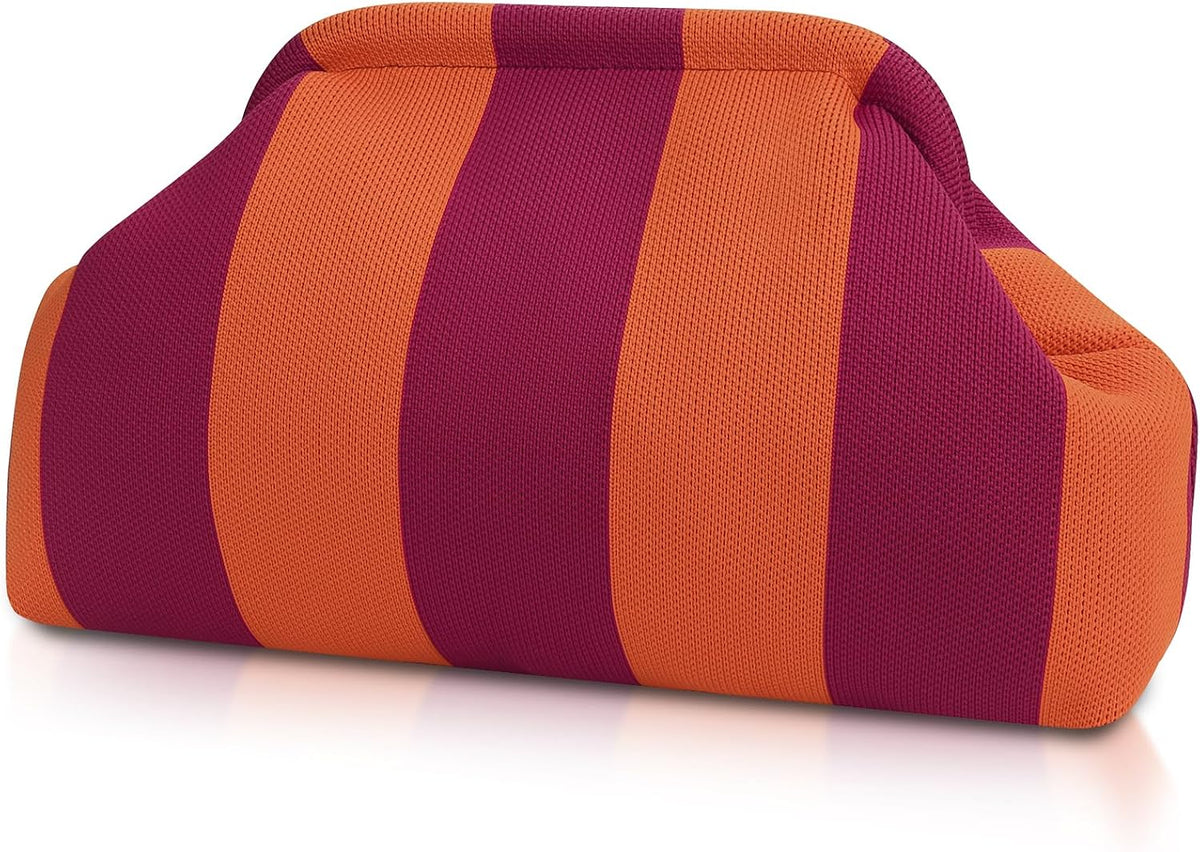 Woven Clutch Purses for Woman,Summer Beach Purse for Vacation, Woven Striped Dumpling Bag,Crochet Evening Handbag