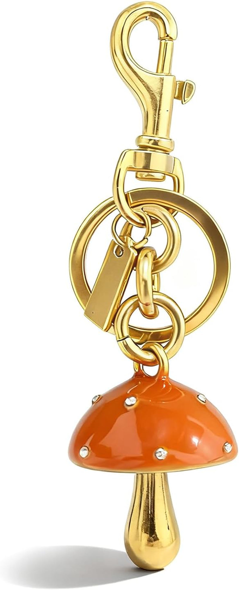 Angyape Mushroom Keychain Gold Bag Charms Purse Charms for Handbags Tote Bags Backpacks Aesthetic Accessories Gifts for Women