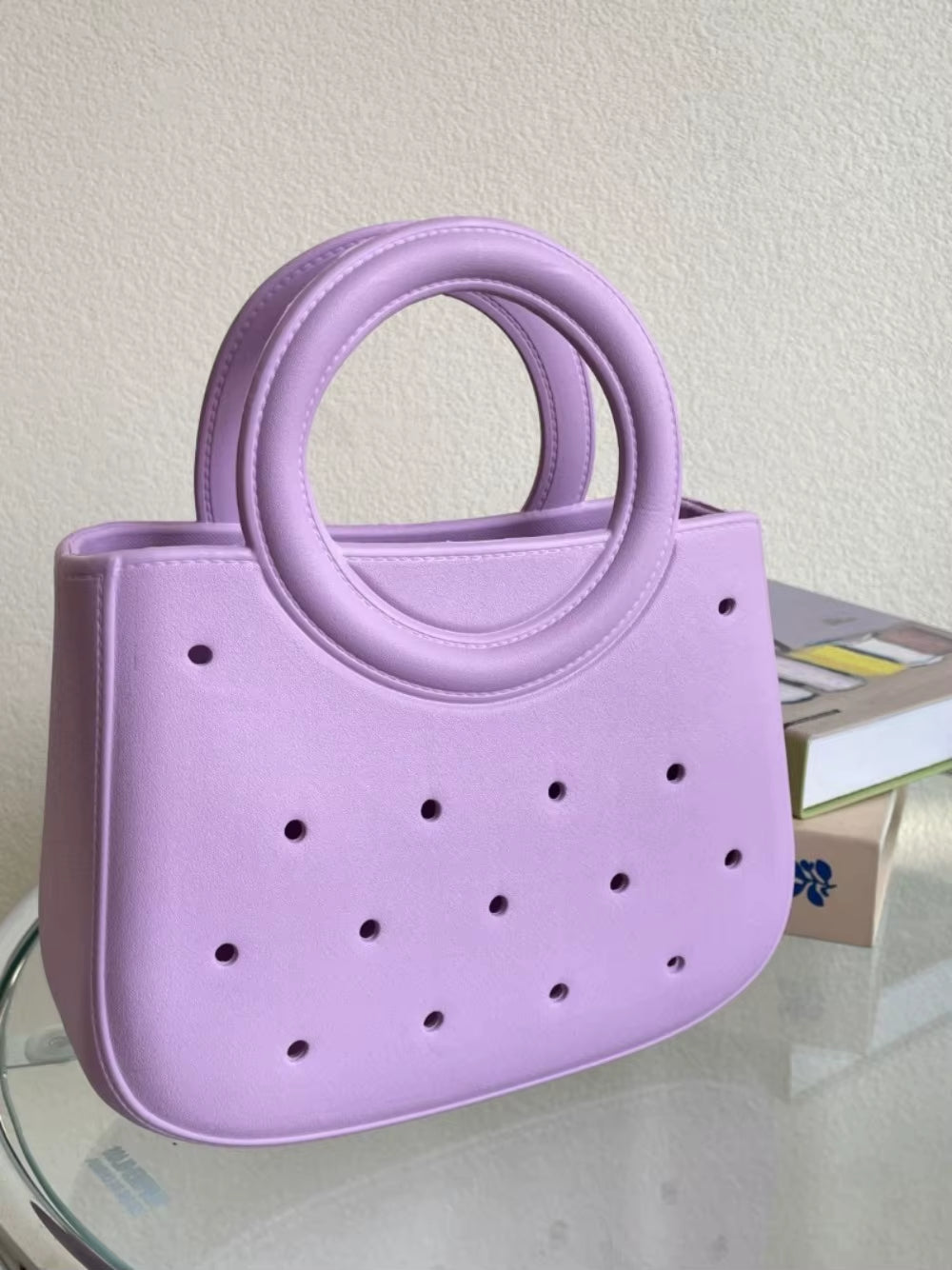 Waterproof Beach Bag Leisure DIY Colorful Fashion Handbags Sandproof Anti-Slip Handle EVA Handbags Travel Toiletry Storage Bags