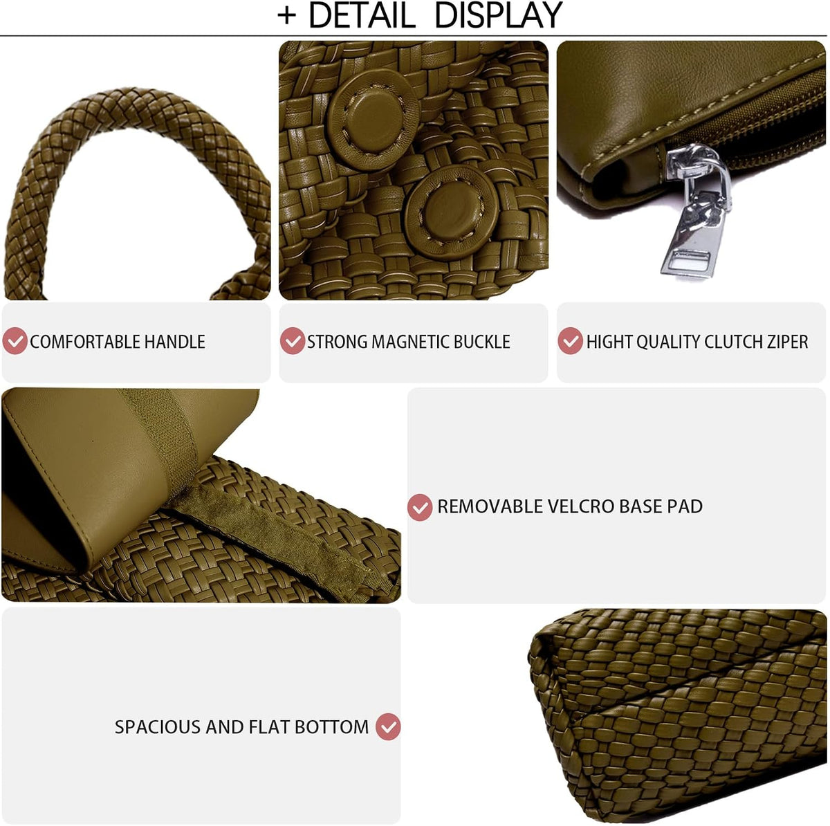 JINMANXUE Woven Tote Bag for Women, Fashion Hobo Handbag, Travel Top-Handle Shoulder Bag, Beach Underarm Bag with Purse