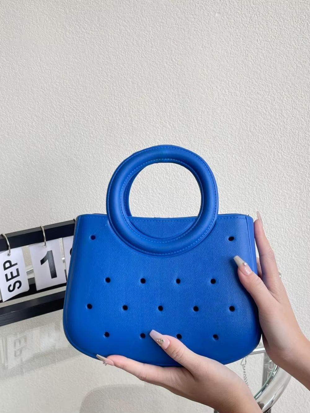 Waterproof Beach Bag Leisure DIY Colorful Fashion Handbags Sandproof Anti-Slip Handle EVA Handbags Travel Toiletry Storage Bags