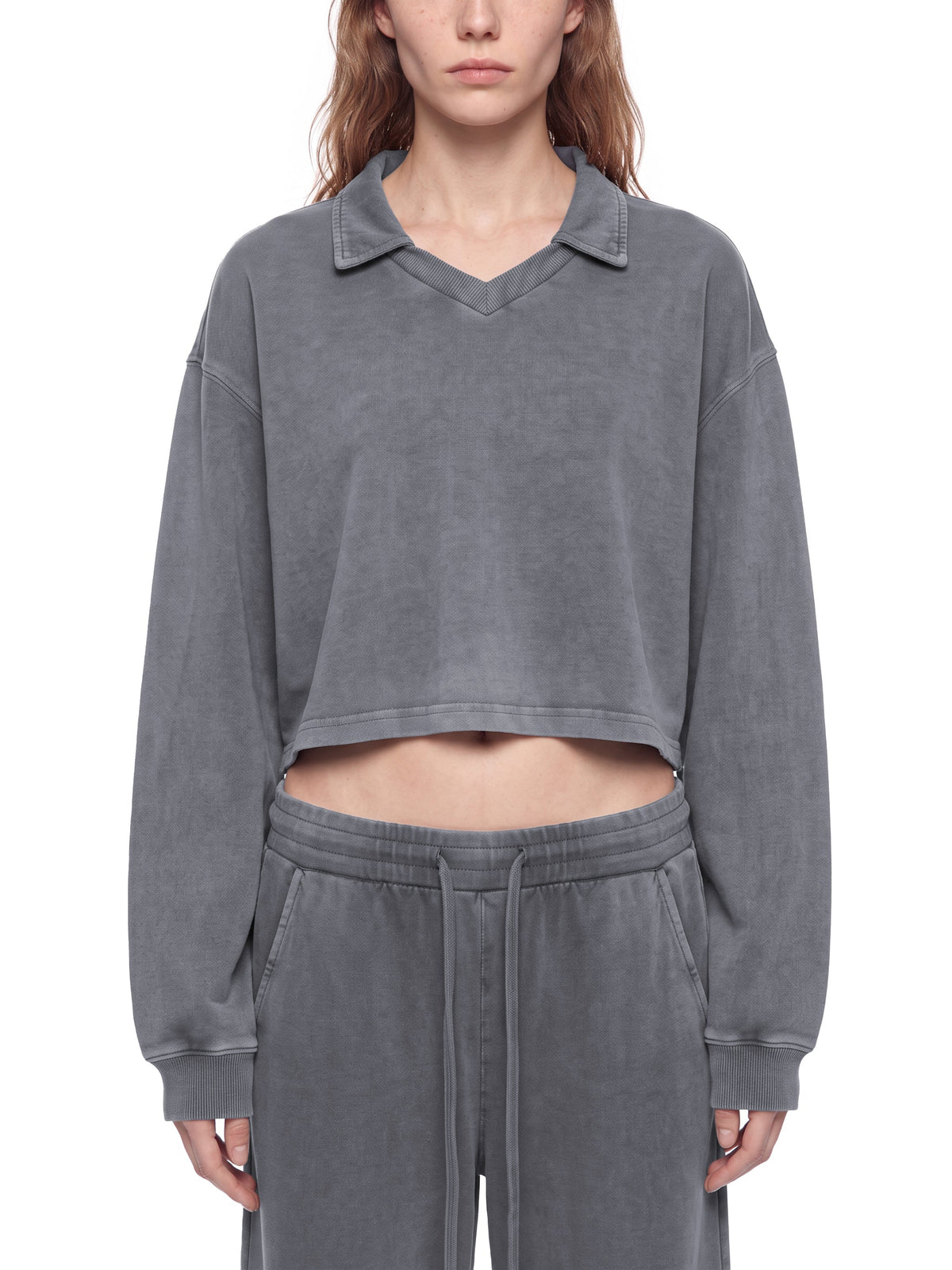 Women’s Vintage Wash Crop Sweatshirt - Pink