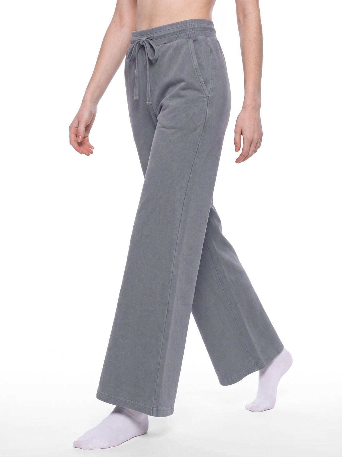 Women’s Vintage Wash Flared Sweatpants - Cement Gray