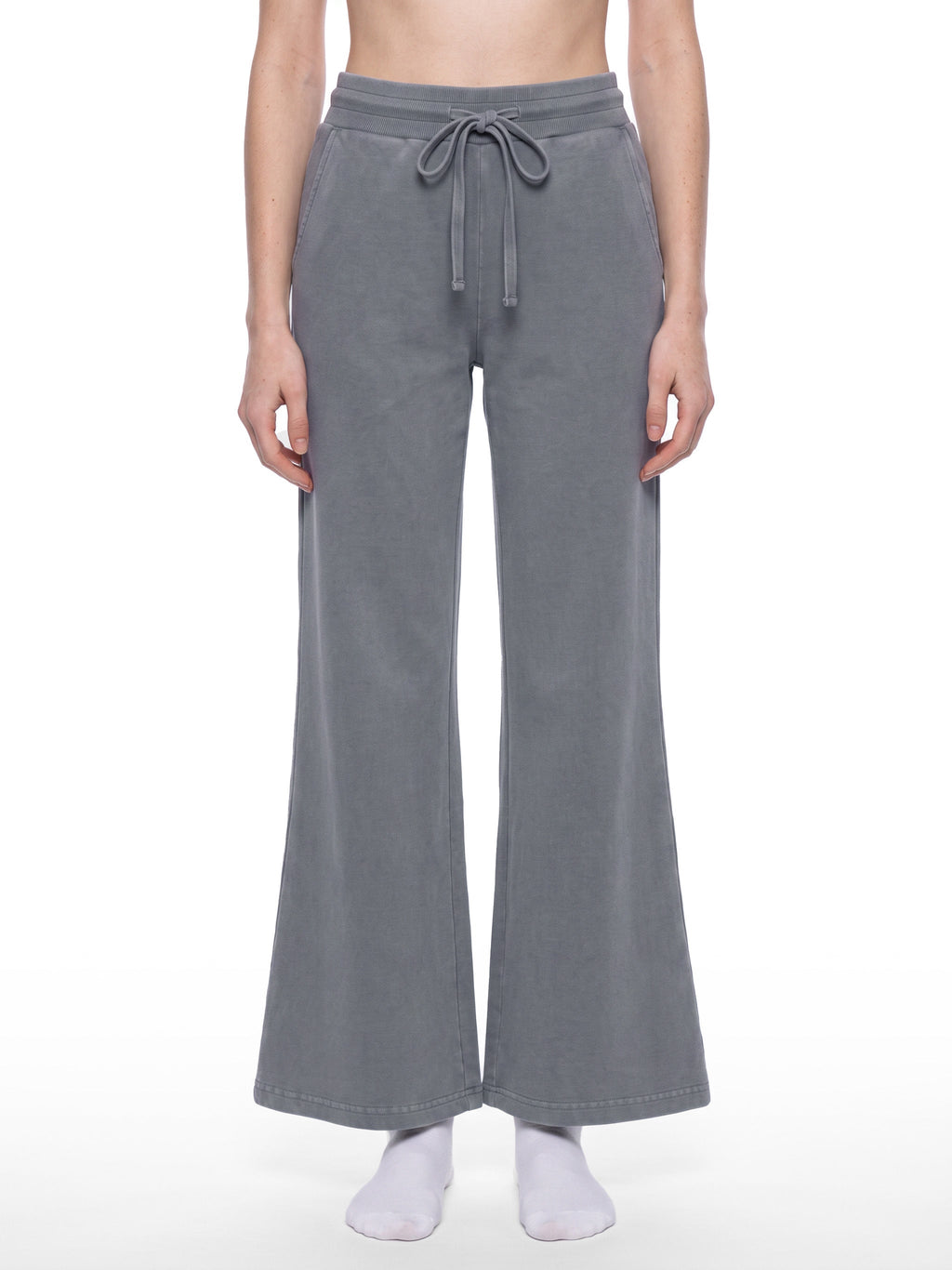 Women’s Vintage Wash Flared Sweatpants - Cement Gray