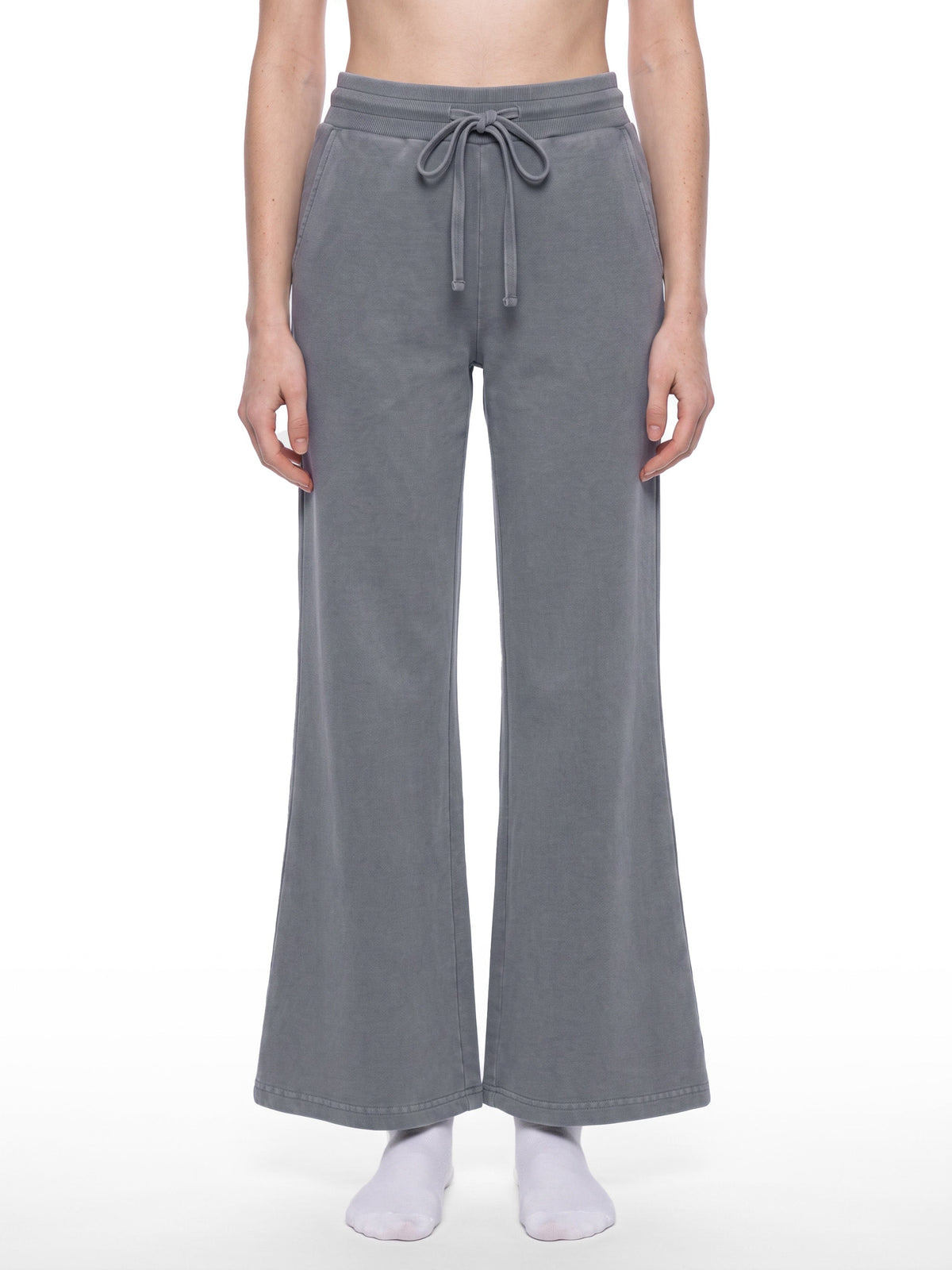 Women’s Vintage Wash Flared Sweatpants - Cement Gray